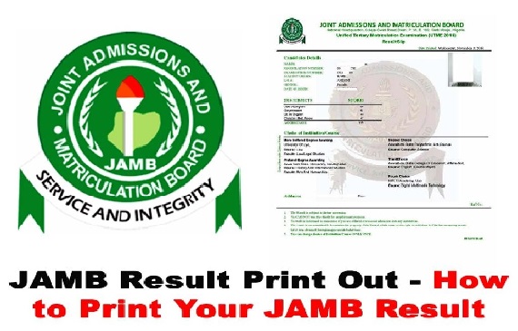 JAMB Result Printout in Coloured PDF